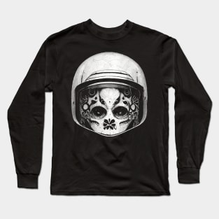 Day of the Dead Retro Helmet Long Sleeve T-Shirt